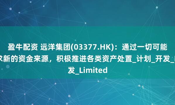 盈牛配资 远洋集团(03377.HK)：通过一切可能渠道寻求新的资金来源，积极推进各类资产处置_计划_开发_Limited